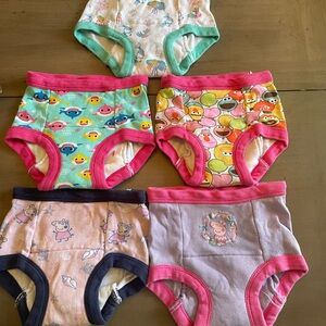 5pc training panties Kids Underwear Set - Pink, Green, Purple sz 18/24mths
